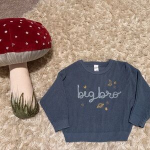 Blue Kids Sweater with 'bigbro' Design